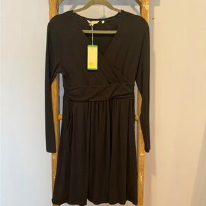 Boden Black Long Sleeve Dress 6p NWT